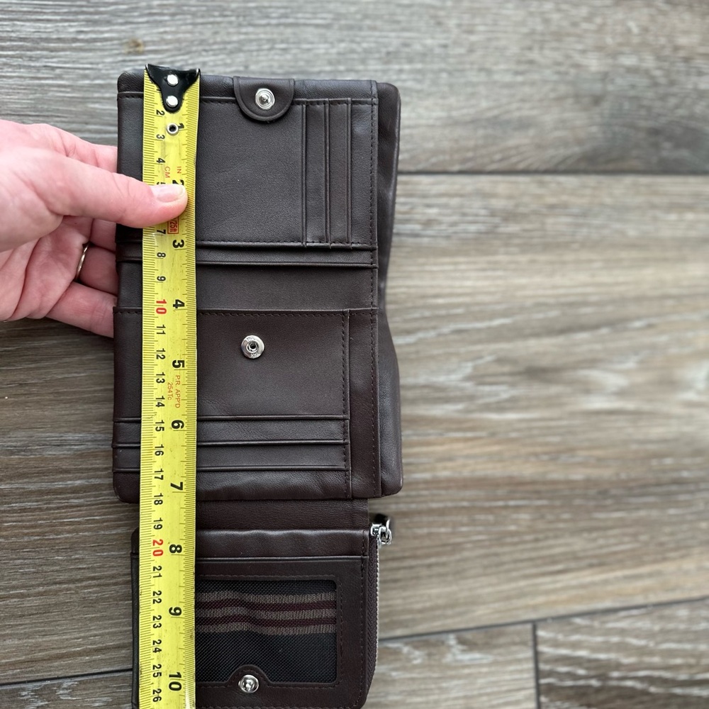 Brown Leather Wallet/Genuine Leather/ La France❌SOLD ❌ - Picture 12 of 16